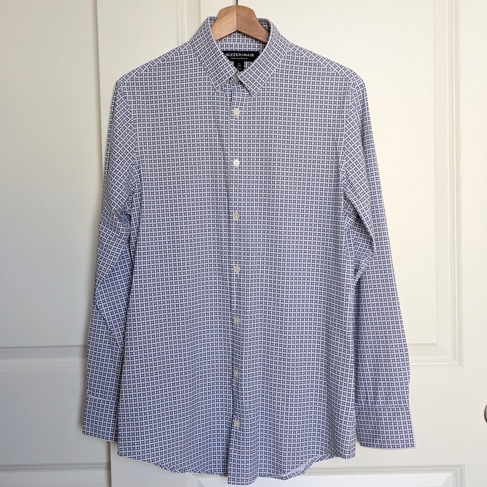 Mizzen+Main Performance Button Down Shirt Men S Trim Fit Floral Long Sleeve Work
